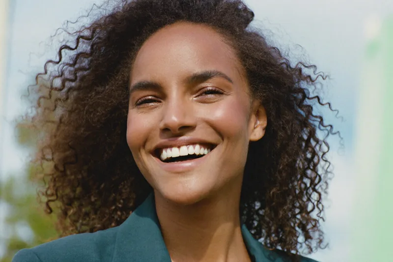 Confident adult with a bright natural smile